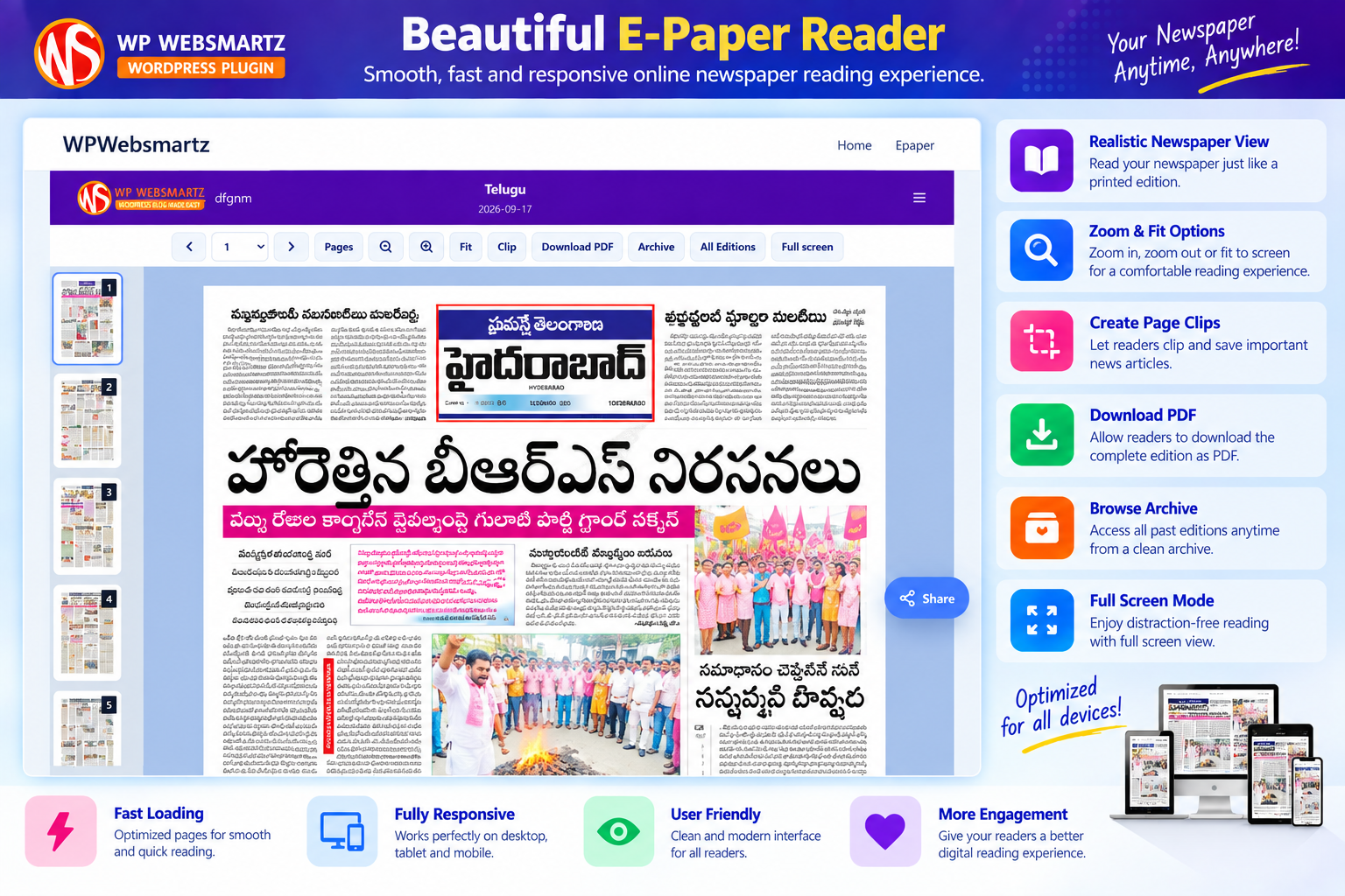 E-Paper reader frontend